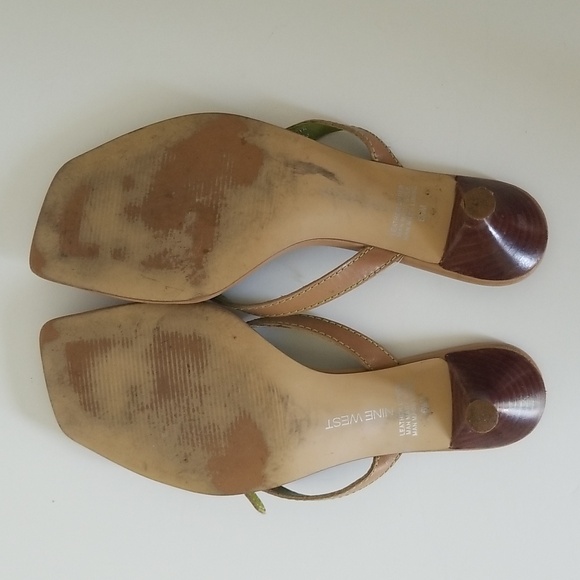 Nine West kitten heel slip on sandals size 6.5 - Picture 8 of 9